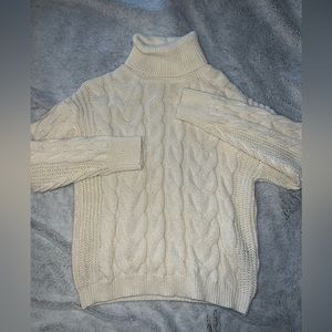 Cream Cable Knit Sweater
